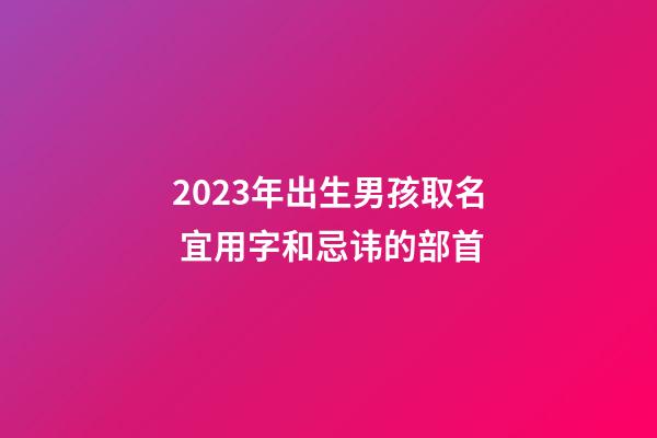 2023年出生男孩取名 宜用字和忌讳的部首